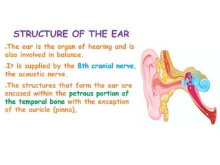 Ear and its disorders in anatomy and physiology | PPTX