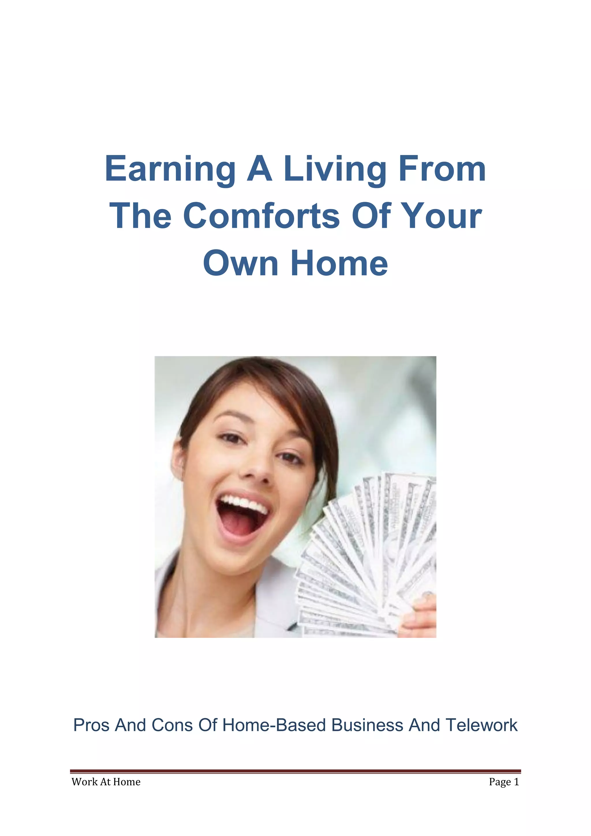 Advantages And Disadvantages Of Working From Home | PDF