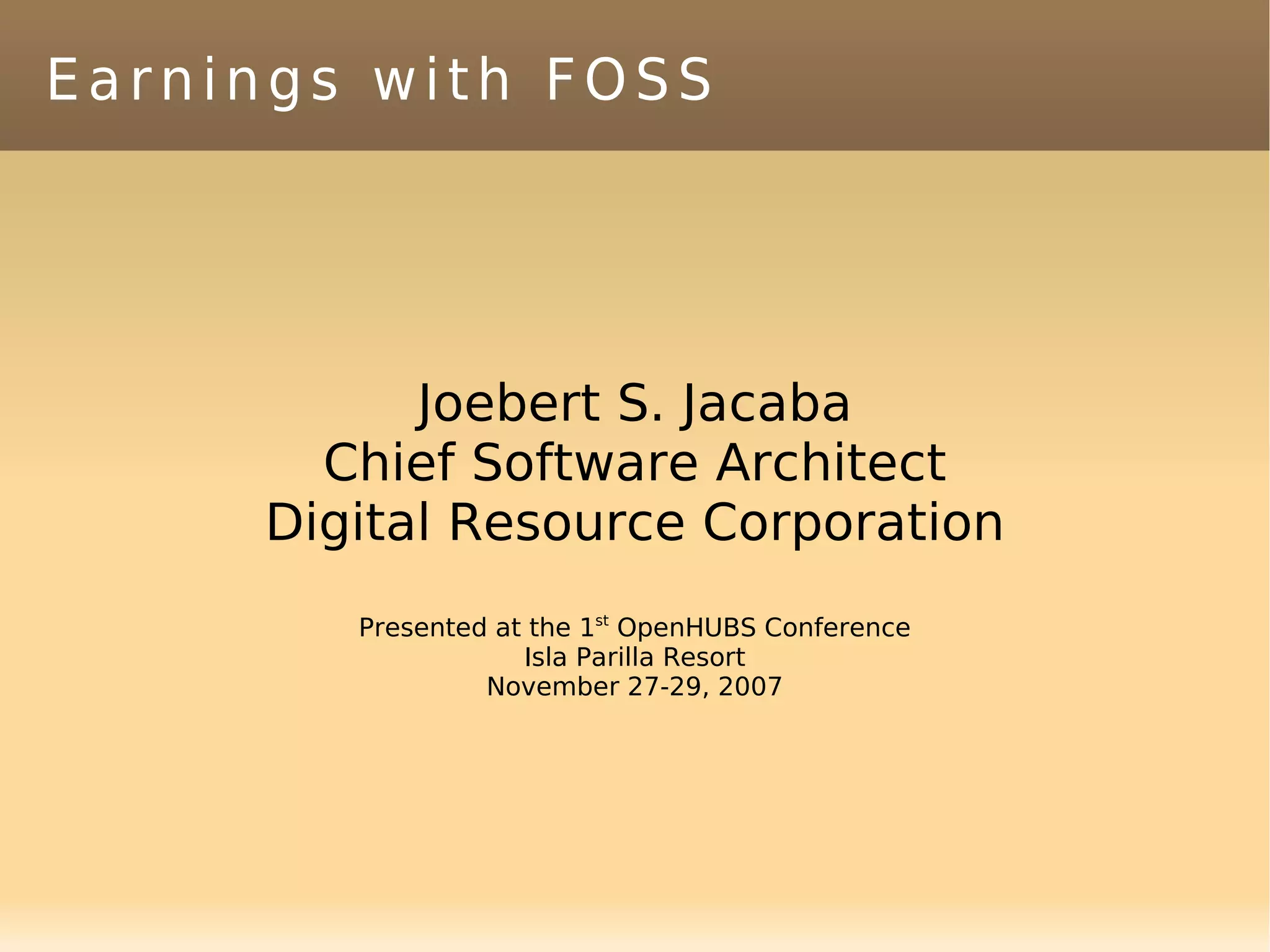 Earnings With Foss - Joebert