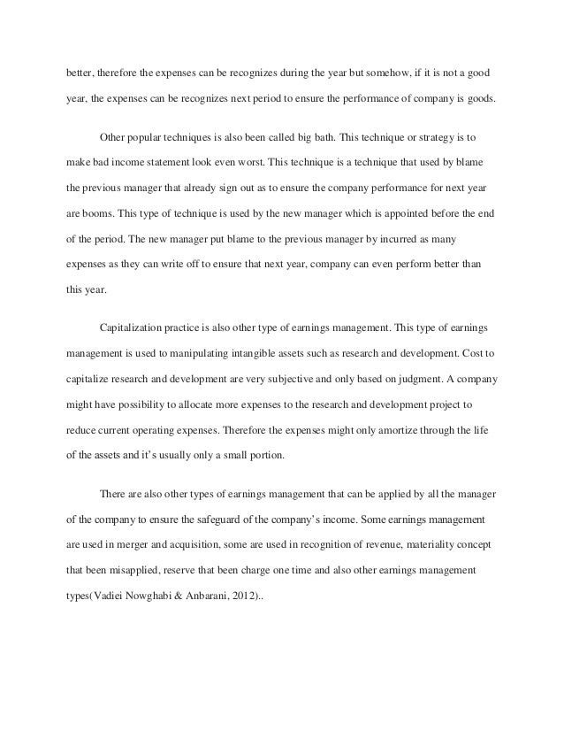Earnings management essay 06 image