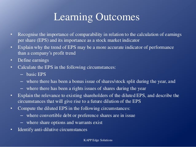 When computing diluted earnings per share stock options are