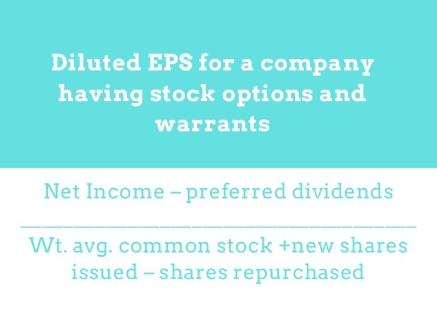 Stock options eps dilution