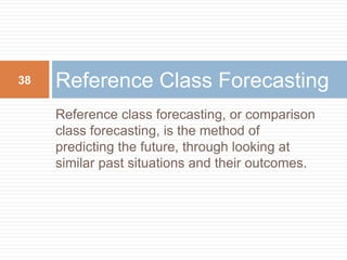 Connecting EV and Risk Management
38
¨  EV data is assigned to Tasks and Work Packages,
managed by CAMs and WP managers.
¤  They can review, prioritize, evaluate, classify the risks
they know well at the lowest level in the IMS.
¨  In the planning stages of the IMS (or BoE), risks are
revealed during the normal course of work
¤  Identifying and analyzing these risks, again falls on the
CAM and WP Managers.
¨  During the Tracking activities, risks are including the
in standard EVM performance assessment
¤  ETC, EAC, BCWR, and other going forward estimiates
1	
  
2	
  
3	
  
 