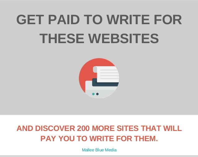 Make Money Writing Online With Over 200 Websites - 