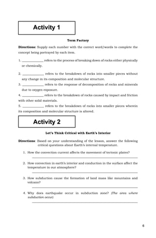 Earth-Science-Q2-Week-1.pdf | Geology | Science