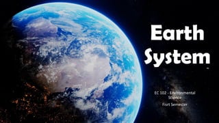 Earth System: Environmental Science for Education | PDF