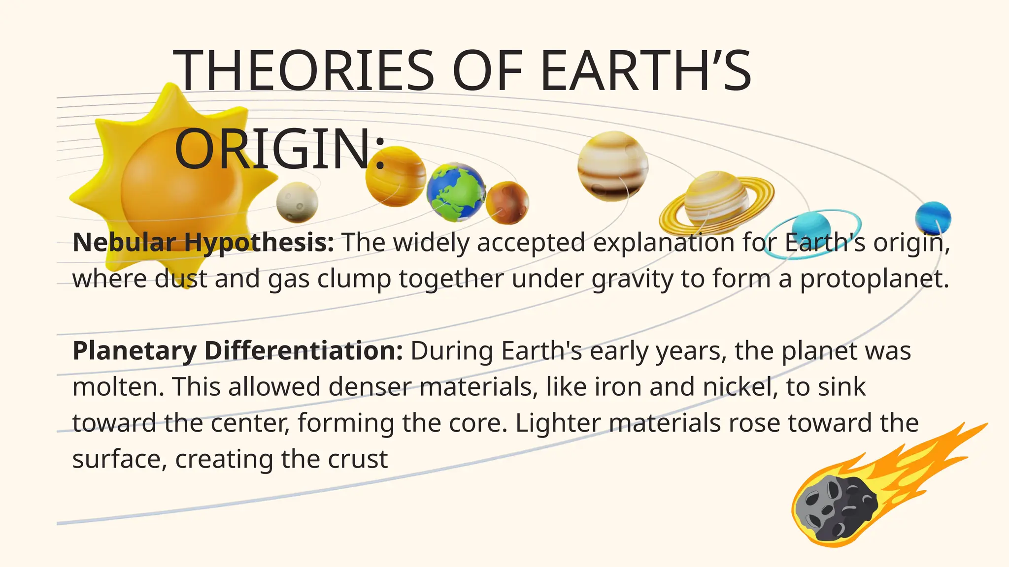 EARTH AND LIFE SCIENCE Origin and Structure of the Earth, Universe and ...