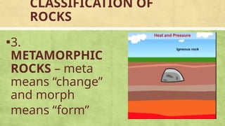 Morphing Rocks EARTH AND LIFE SCIENCE-LESSON-3 types of rocks and their characteristic ...