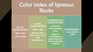 Silica Color In Rocks Earth and Life Science Week 3 - Rocks and the Rock Cycle.pdf