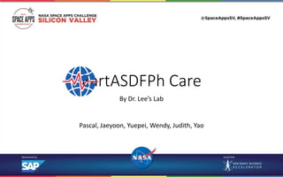 Earth Care
By: Dr. Lee’s Lab
For: Earth Live
2016 NASA Space Apps
 