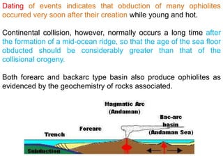 Obducted Rocks Earth Crust Presentation, Evidence through seismic study | PPTX