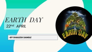 EARTH DAY
22nd APRIL
-BY SHAILESH SANGLE
 