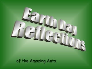 of the Amazing Ants Earth Day Reflections 
