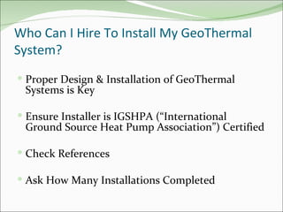 Geothermal Basics Presentation | PPT