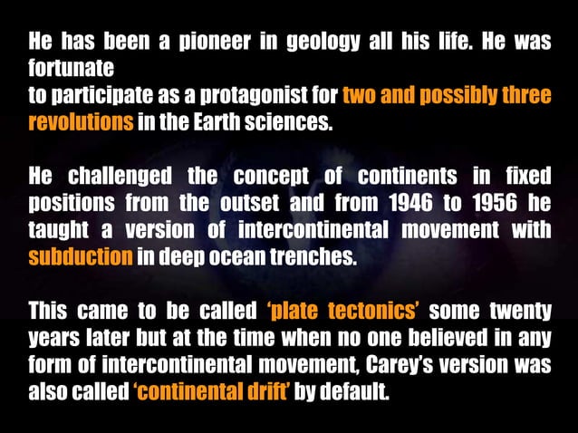EARTH EXPANSION TECTONICS (PART 2) - SAMUEL WARREN CAREY | PPS