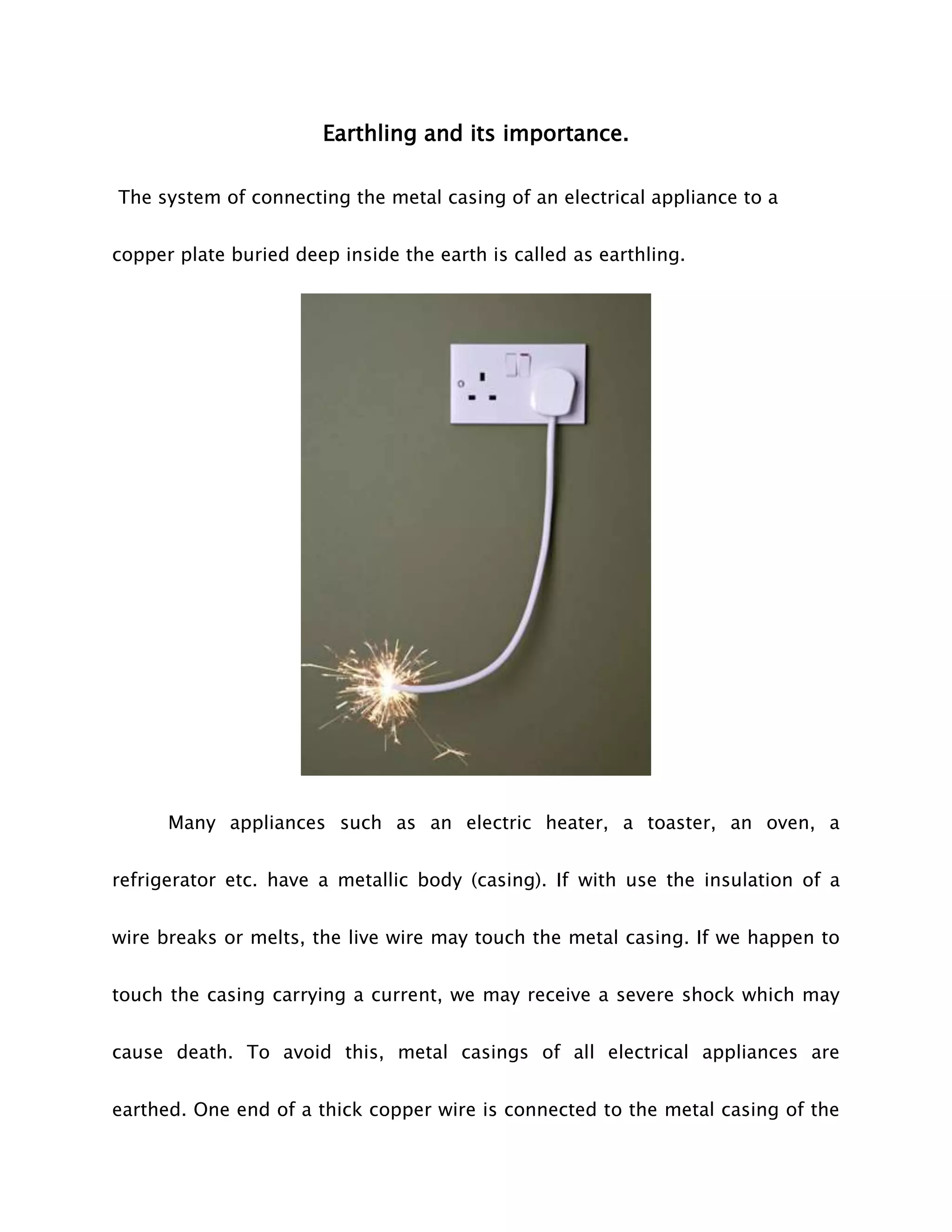 Earthing and its importance. | PDF