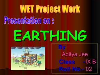 EARTHINGEARTHING
ByBy
Aditya JeeAditya Jee
Class -Class -IX BIX B
Roll NoRoll No..-- 0202
 
