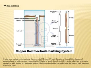 Earthing Switch Rod Earthing | PPTX