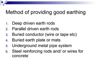 Earth Coupling Direct Method Earthing.pptfor all engineer and students | PPT