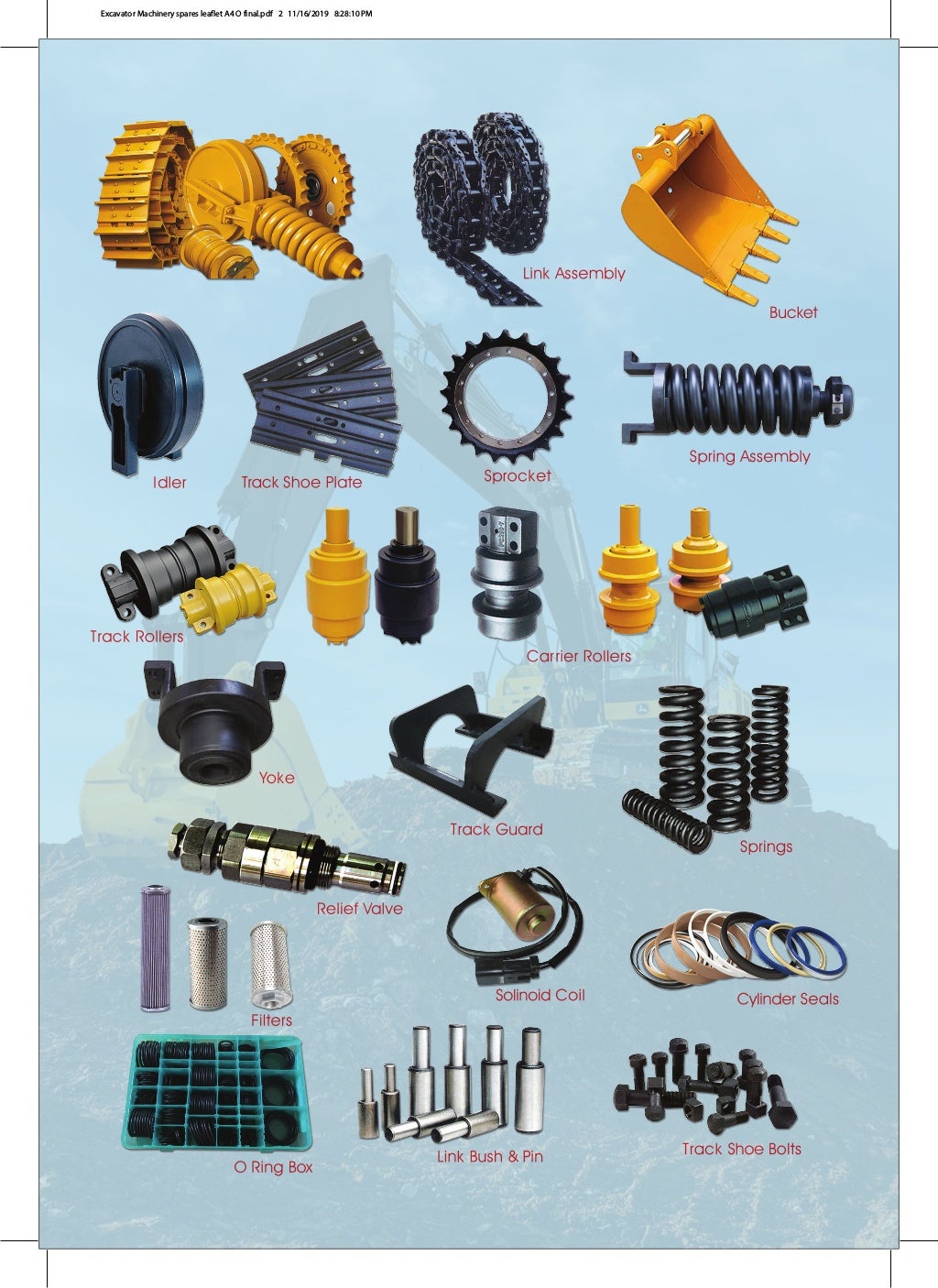 Excavator Undercarriage Spare Parts
