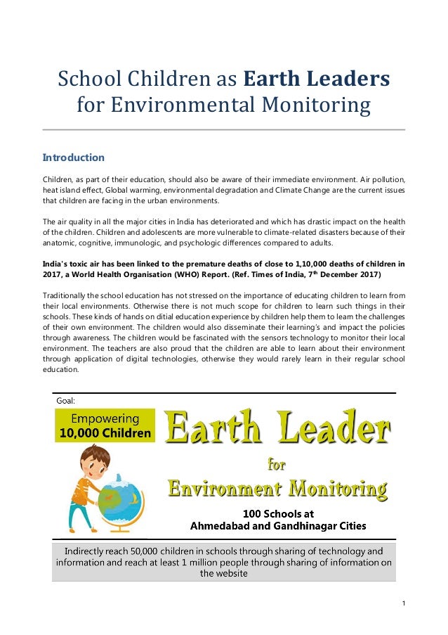 Earth Leaders For Environmental Monitoring - 