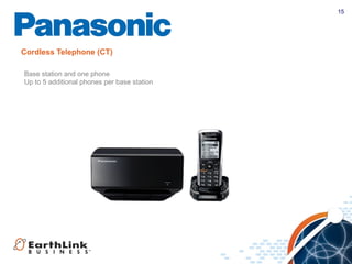 15
Cordless Telephone (CT)
Base station and one phone
Up to 5 additional phones per base station
 