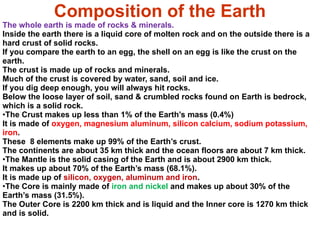 First Solid Rocks Earth Earth materials and its internal structure.pptx