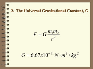 2. The Universal Gravitational Constant, G 