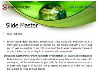 Earth powerpoint template presentation | PPTX