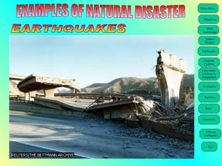 EXAMPLES OF NATURAL DISASTER EARTHQUAKES 