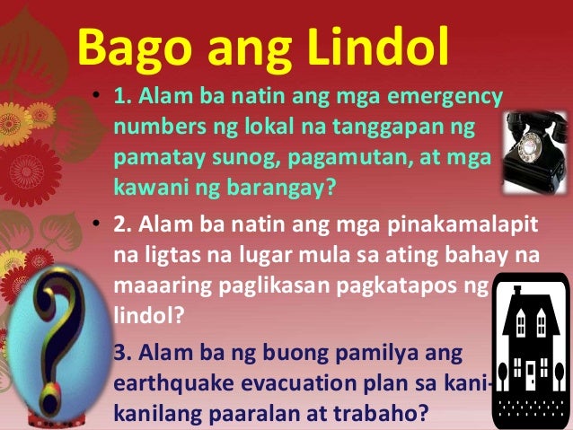 Mga Dapat Gawin Pag May Sunog Earthquake, sunog, tsunami atbp