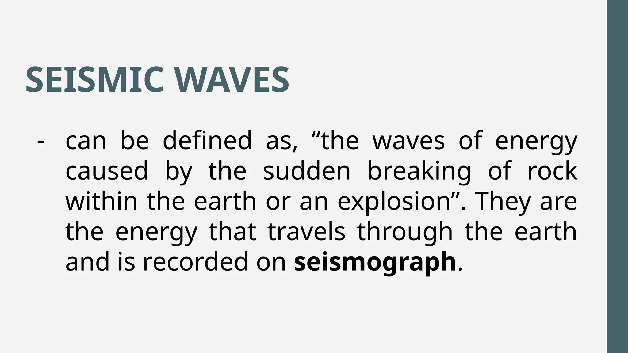 Earthquake and different seismic waves ppt ppt