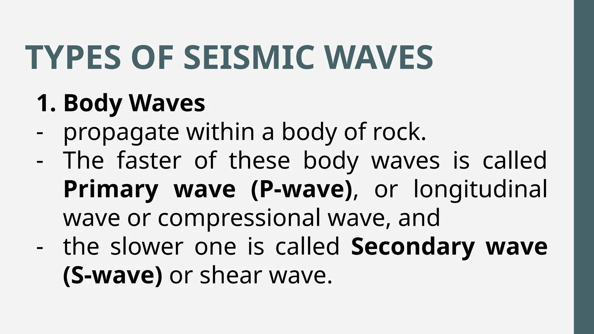 Earthquake and different seismic waves ppt ppt