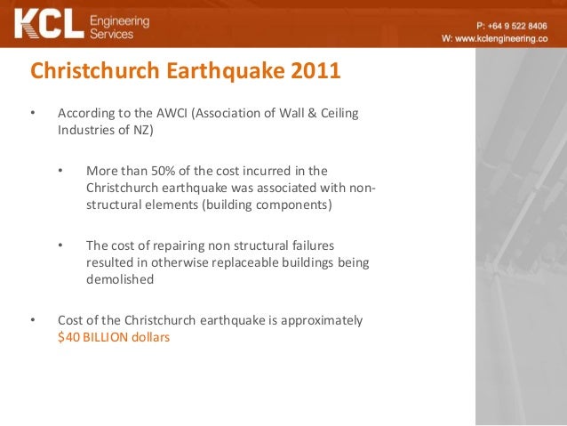 Earthquake Prone Buildings Non Structural Elements