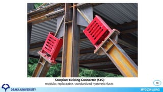 18
Scorpion Yielding Connector (SYC)
modular, replaceable, standardized hysteretic fuses
 