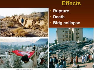 Effects
• Rupture
• Death
• Bldg collapse
 