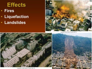 Effects
• Fires
• Liquefaction
• Landslides
 