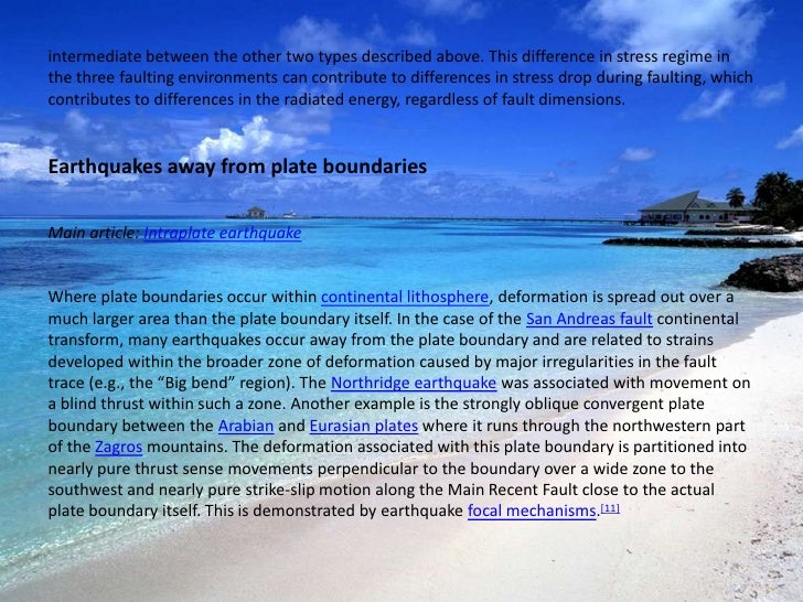 Earthquake an explanation text