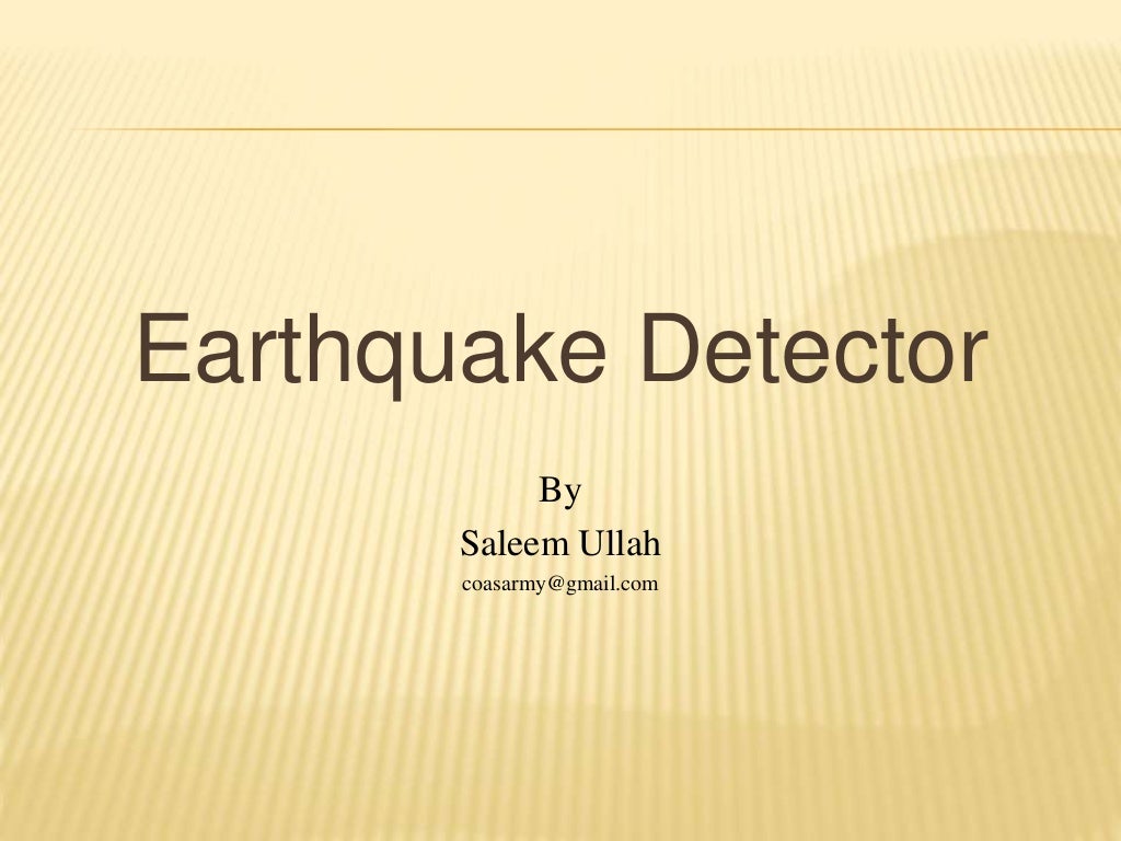 Earthquake detector using arduino with display