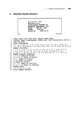 C. BRACED-FRAME PROJECT 399
C. BRACED-FRAME PROJECT
 