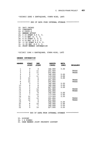 C. BRACED-FRAME PROJECT 401
 