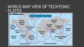 WORLD MAP VIEW OF TECHTONIC
PLATES
 