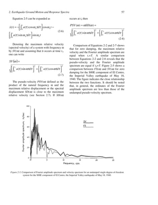 Earthquake ground motion and response spectra (Bijan Mohraz, Fahim ...