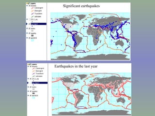 Significant earthquakes Earthquakes in the last year 