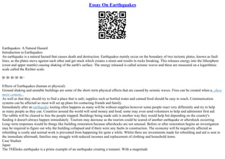 Earthquake Reflection | PDF