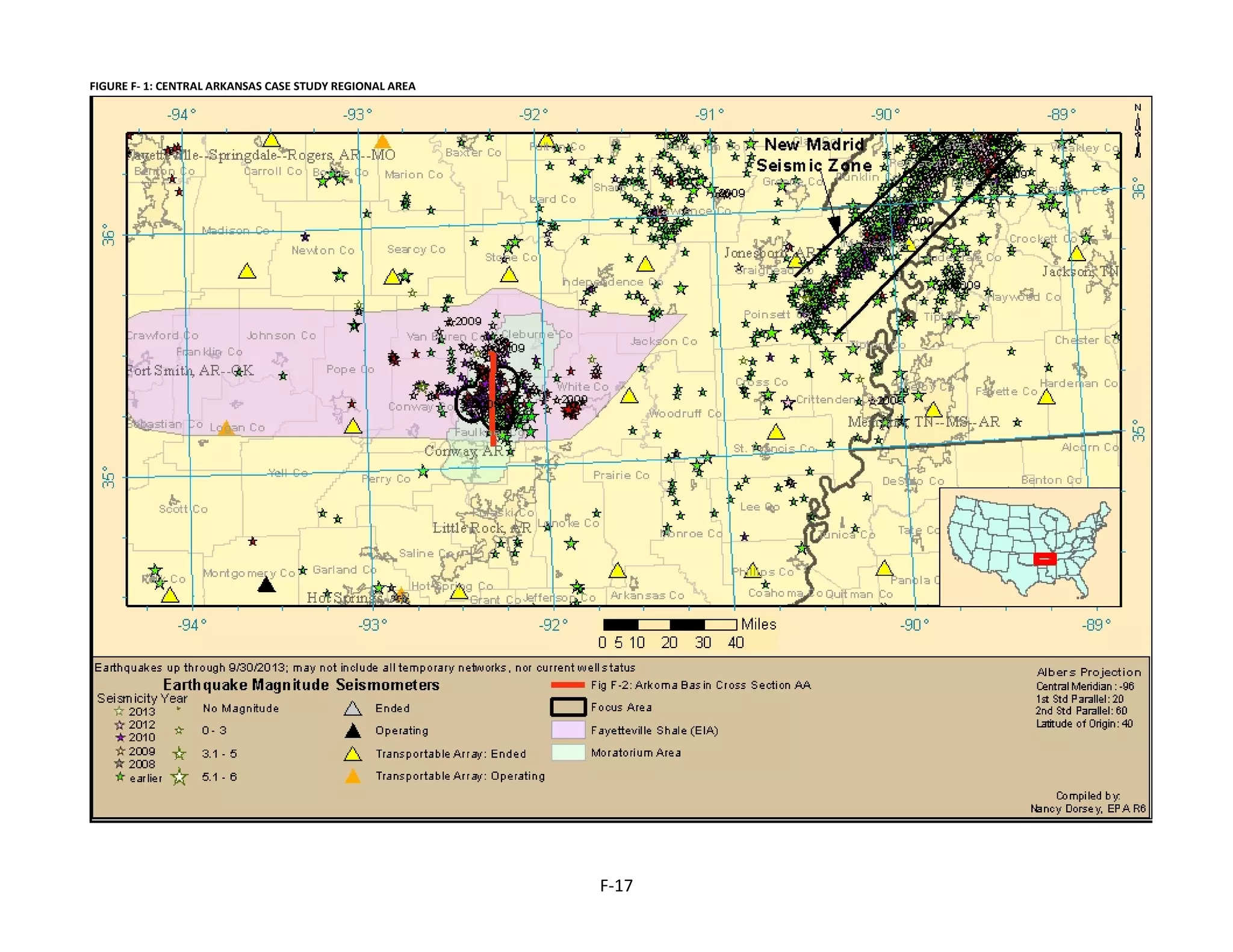 FIGURE F- 1: CENTRAL ARKANSAS CASE STUDY REGIONAL AREA
F-17
 
