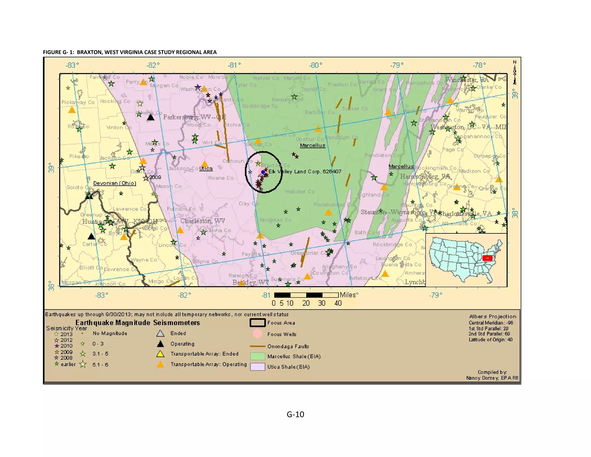 FIGURE G- 1: BRAXTON, WEST VIRGINIA CASE STUDY REGIONAL AREA
G-10
 