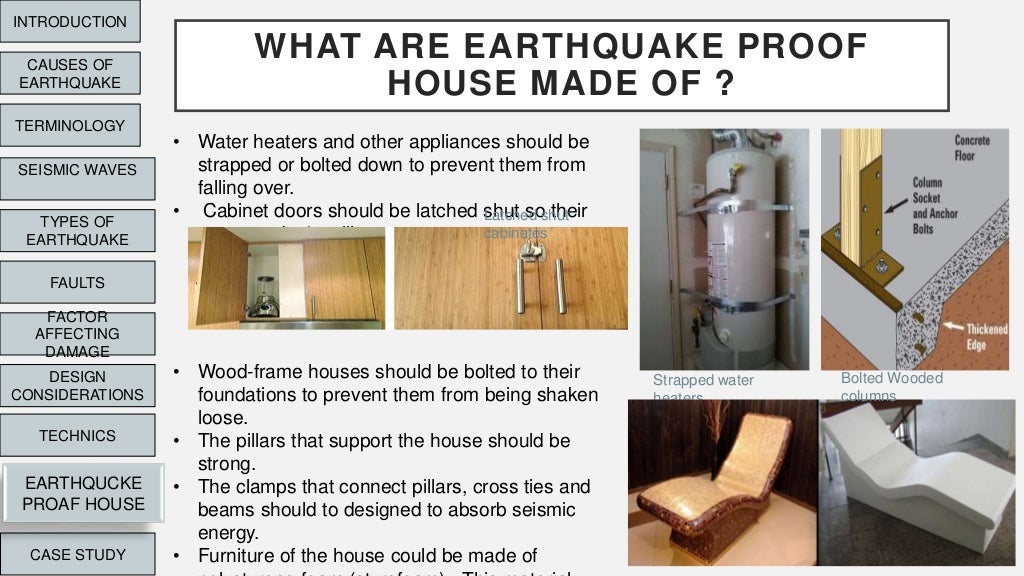 Earthquake resistance buildings
