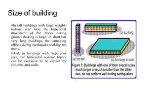 Earthquake resistant analysis and design of multistoried building | PPTX