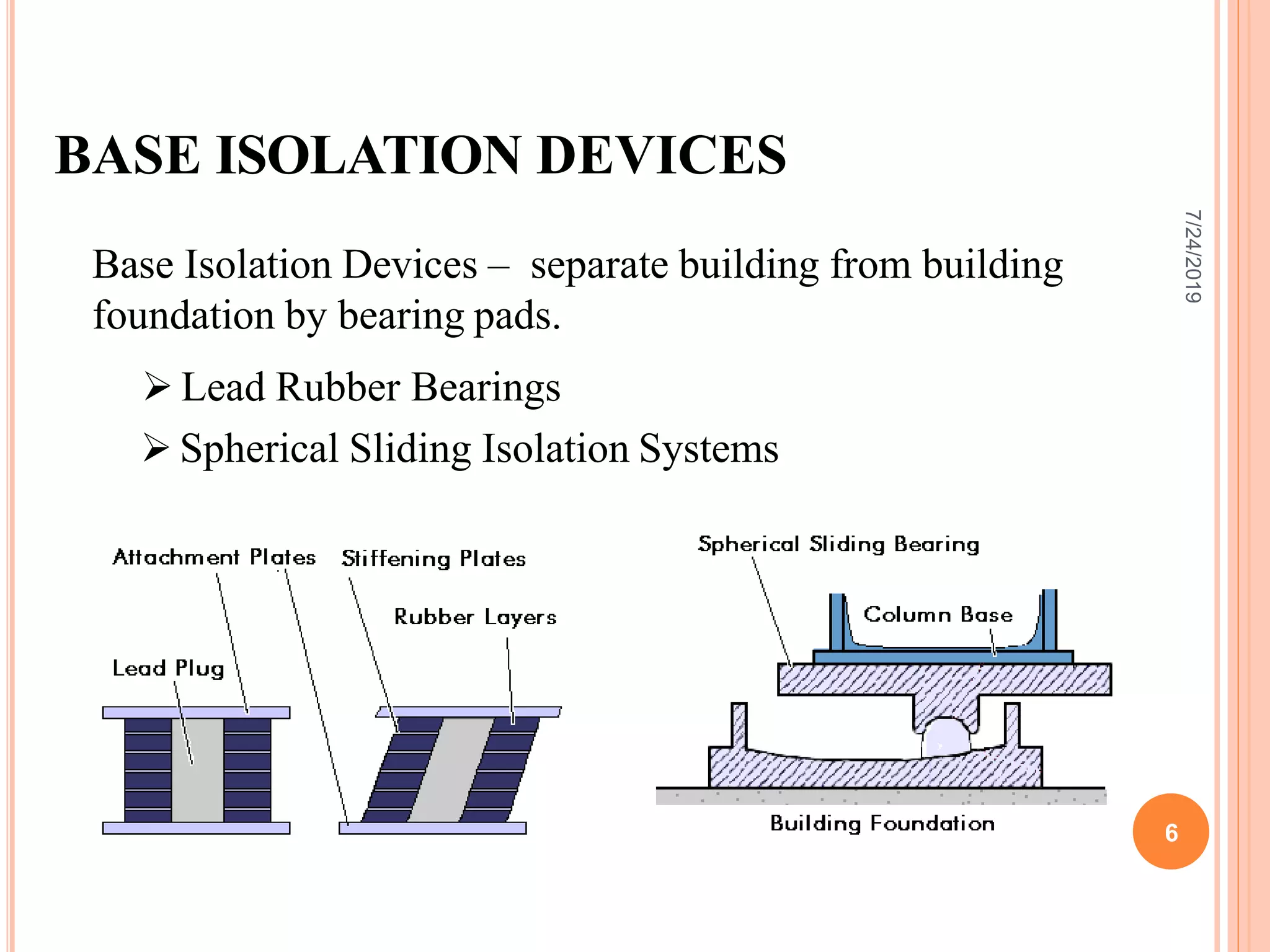Base Isolation Building Earthquake resistant technique | PPTX